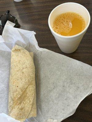 Burrito and OJ