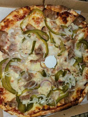 Delicious Sausage, Peppers & Onions Pizza