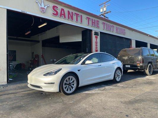 Tesla model 3 with 3M ceramic tint all around