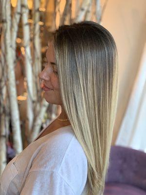 Balayage and haircut