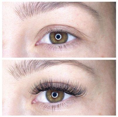 Before & After Hybrid Full Set of Lashes