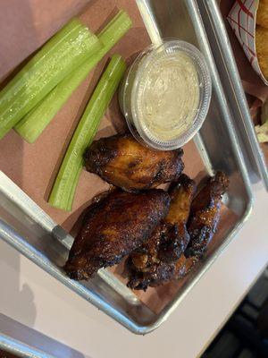 Smoked peach bbq wings