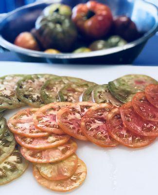 Local heirloom tomatoes.