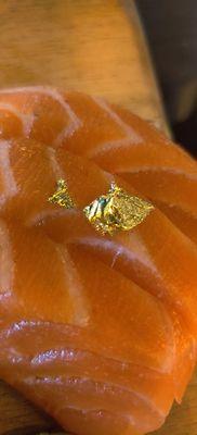 Gold on the sashimi