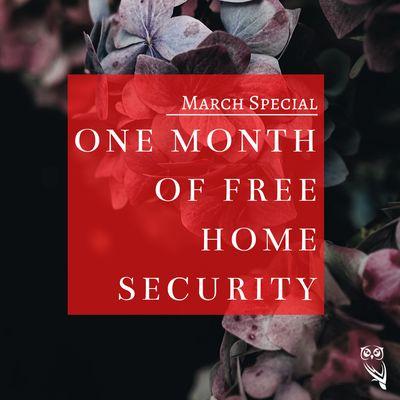 All new customers receive one month of free home security upon signing up for any sponsored home security plan.