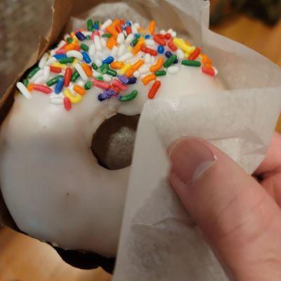 Vanilla Rainbow Donut