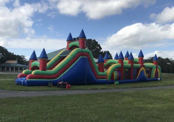 Bounce houses, big obstacle, water slide, 4 in 1