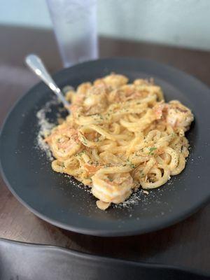 Udon noodle special with shrimp