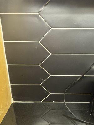 Damaged tile