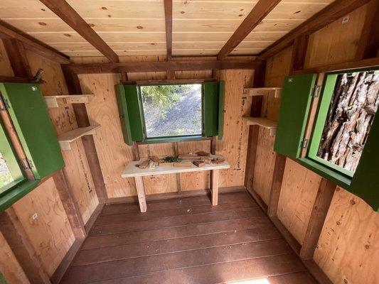 Inside of treehouse