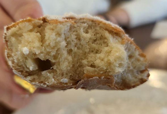 Inside beignet