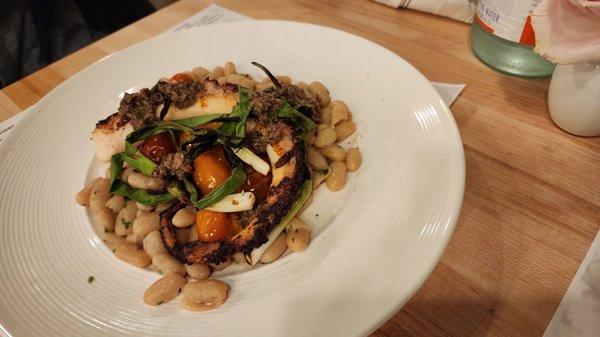 Fabulous grilled octopus and white bean salad