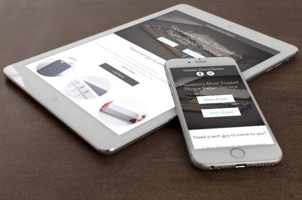 A clean user-friendly web design completed for Houston Phone Repair.