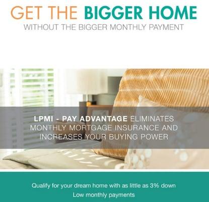 No Monthly Mortgage Insurance Options!