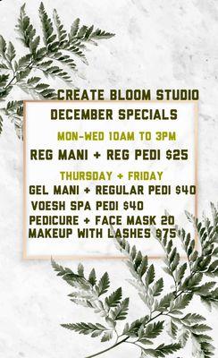 December specials