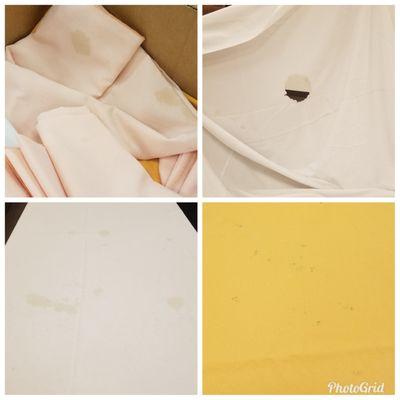 Owner said she let previous customer was her linen and assumed it would be clean. Rented it out for a repast, but refused to give refund.