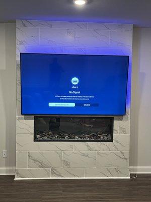 Tv mounting installation