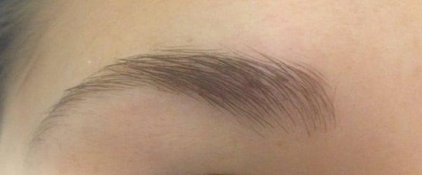 Eyebrow before.