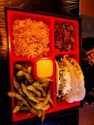 Bento Box with Chicken Tacos