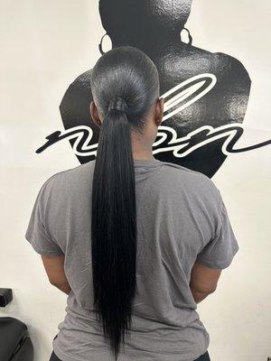 Ponytail on natural hair