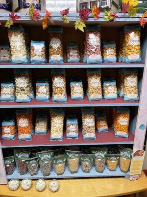 Flavor selections of popcorn