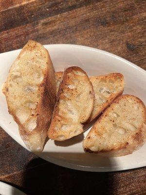 Crostini bread side w/shrimp Katherine dish