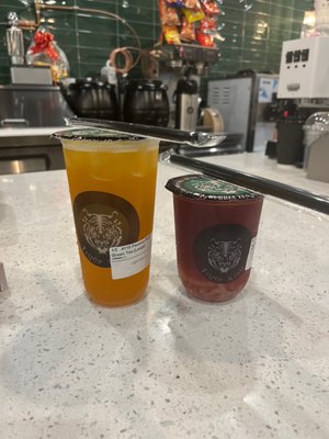 Passion Fruit Green Tea, Dragonfruit Mango Tea