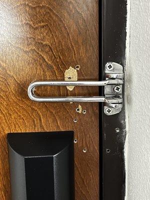 No functional lock on door. Room 404