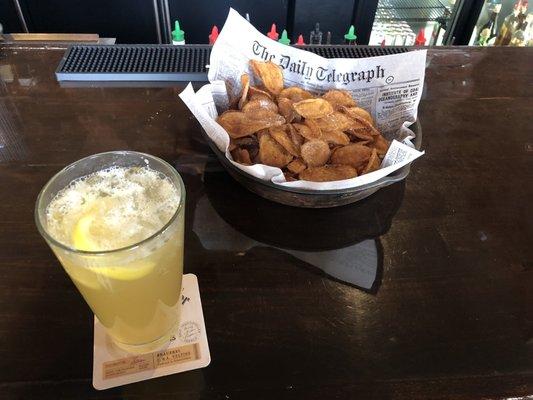 Whiskey Shake Up And Housemade Irish Chips