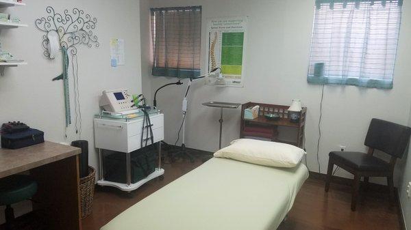 Treatment room #2 with microcurrent machine.