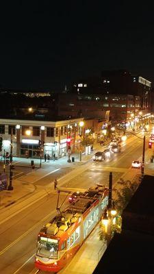 View down H St from the roof.