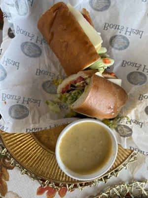 Veggie Sub and Potato Cheddar Soup