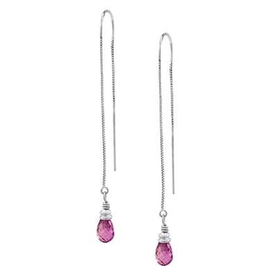 4400 Briolette Earrings Pink Topaz