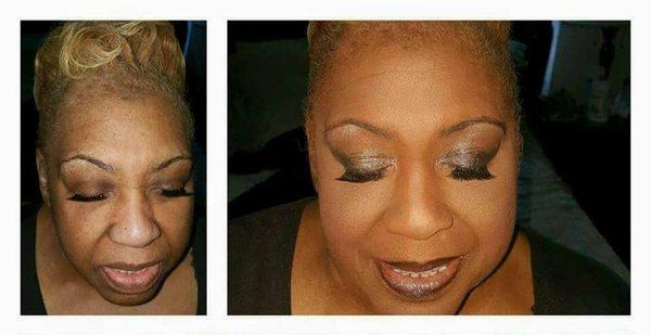 Before and After NATURAL  MAKE UP with Lashes