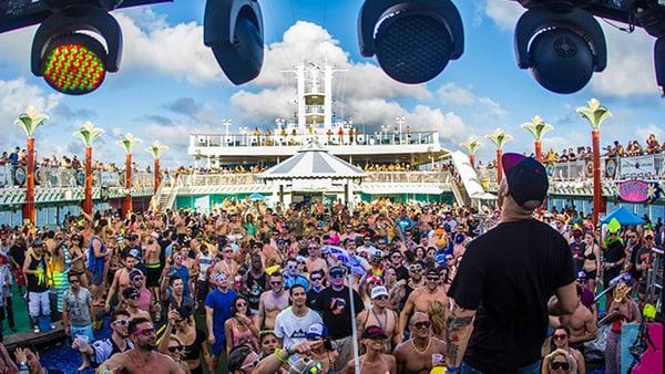 A picture we took from behind the dj booth on groove cruise 2014