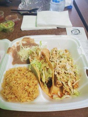 Tuesday special taco & 3 flautas