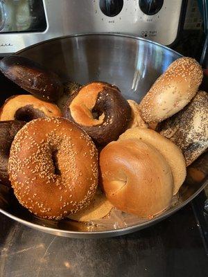 Assorted bagels