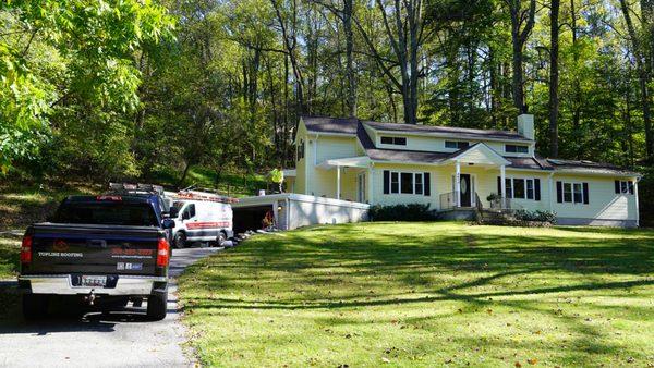 TopLine Roofing at a Dec-Tec installation.