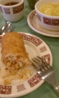 huge eggrolls and eggdrop soup