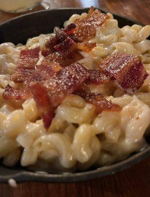 Mac and cheese with candied bacon  SO good!