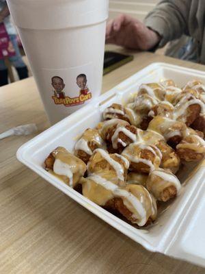 Cheesy tots add ranch -- yum!!