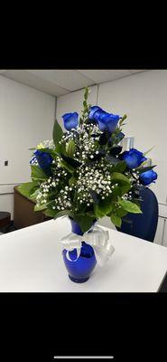 Dodger themed roses