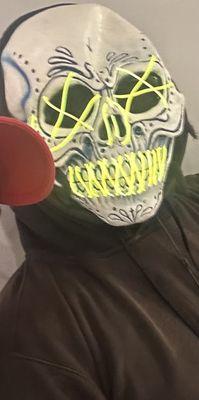 Light up Halloween mask.