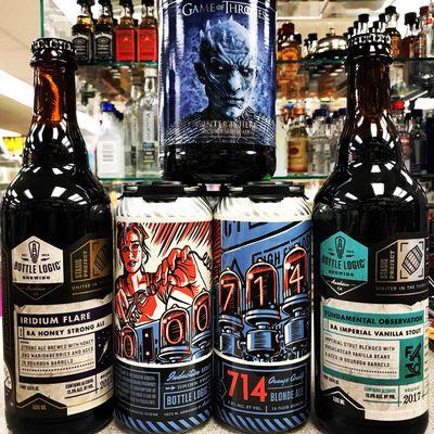 @BottleLogicBrewing Iridium Flare, Fundamental Observation & 714 Blond And @BreweryOmmegang Games of Thrones Winter Is Here