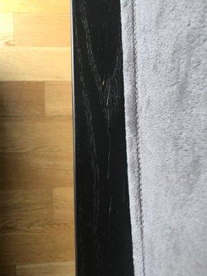 Scratched bed frame