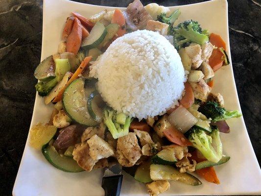 Teppanyaki with Chicken, $10.99