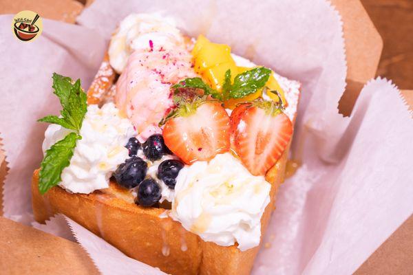 Honey Toast Box with Mixed Fruits