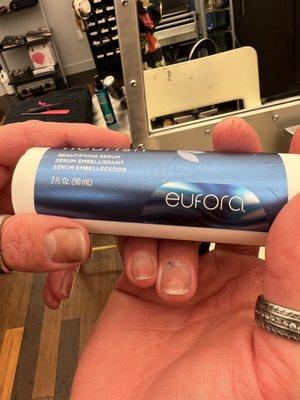 The only salon in the area that has the license to use this magical product, Eufora! Magic in a bottle!