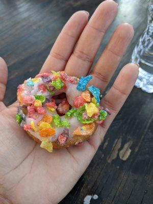 Fruity pebbles donut