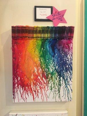 Creative take on Crayola on canvas